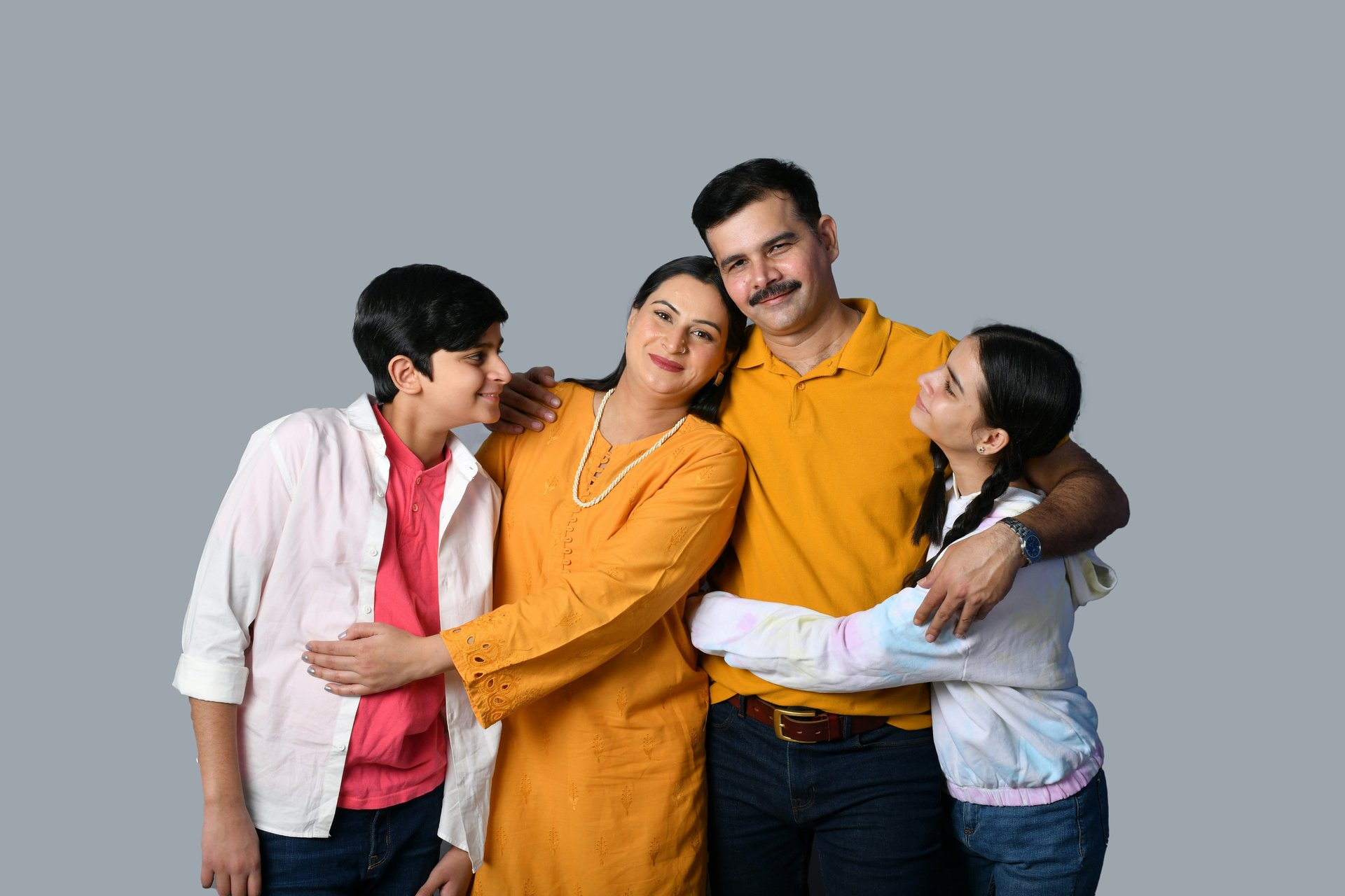 Happy immigrant family together