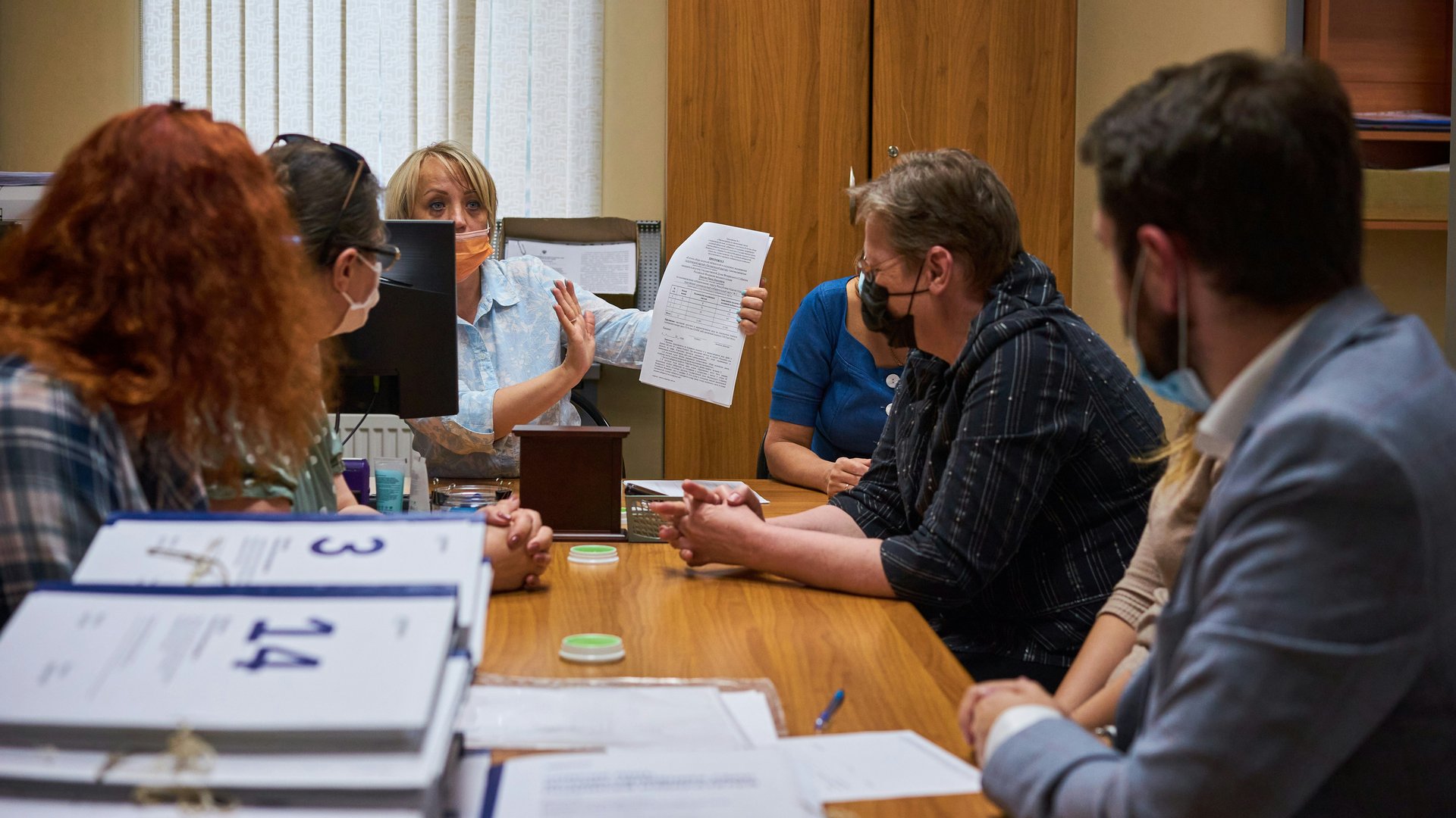 Parents meeting with school administrators