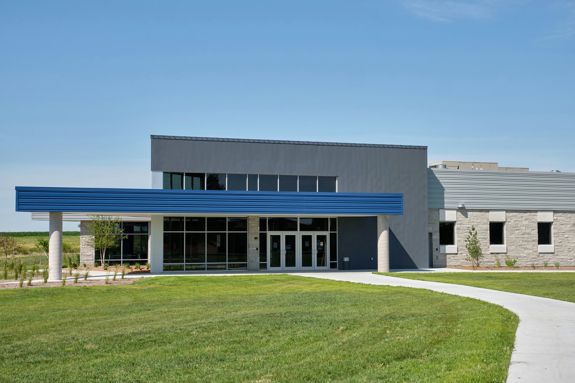Exterior of a public school building