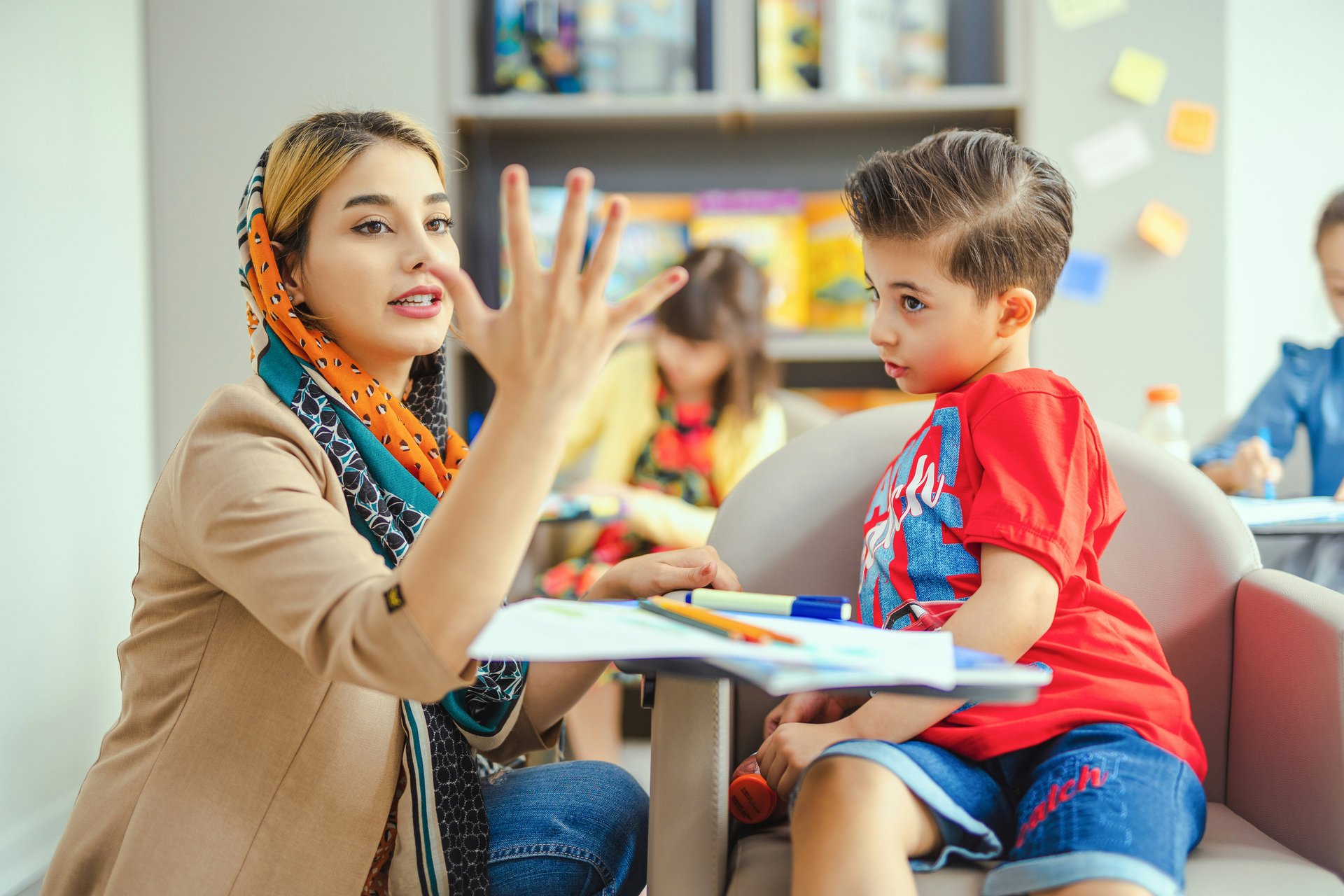 Adult helping a child understand their rights